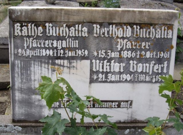 Buchalla Bertold 1886-1961 Bonfert Kath 1890-1959 Grabstein